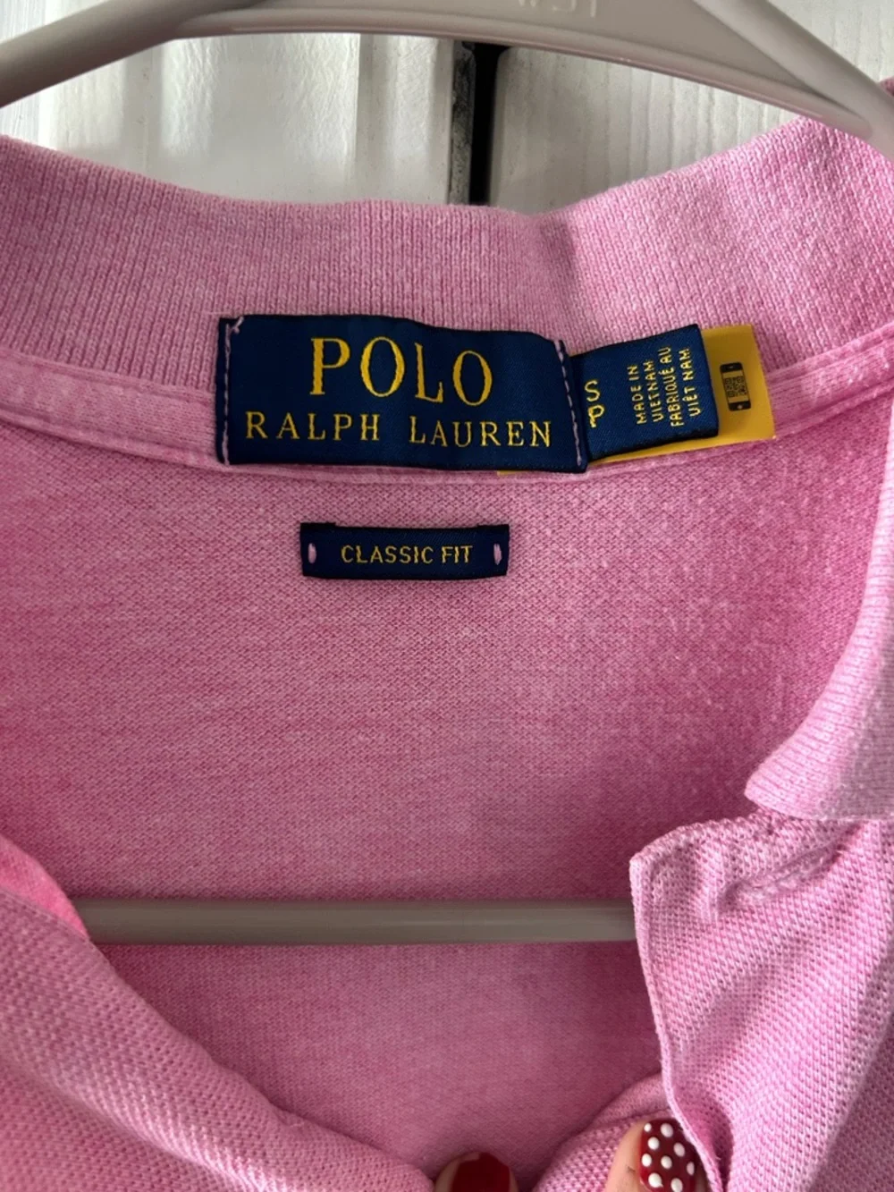 Ralph Lauren Pink Polo with Turquoise Blue Pony Embroidery Sz Small